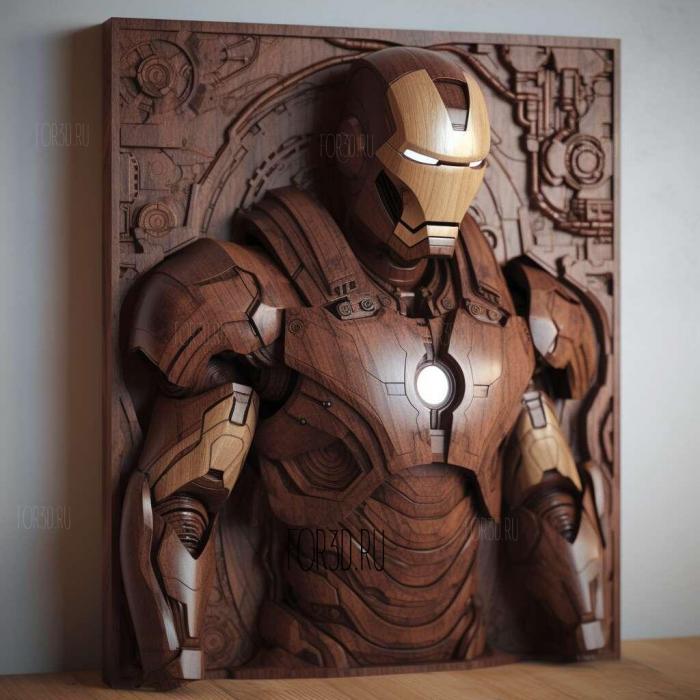 Iron Man 2 4 stl model for CNC